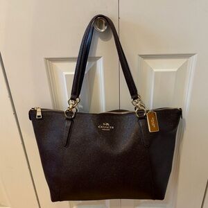 Coach Ava F1792-F11900 burgundy dark red oxblood Leather Tote Bag MSRP 375.00